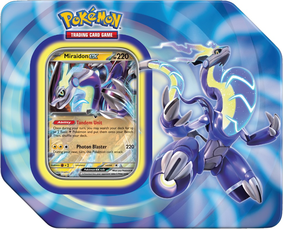 Pokemon Paldea Legends Koraidon ex Tin (5 Booster Packs,1 Promo Foil Card &  More) 