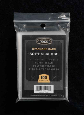 Cardboard Gold Soft Sleeves for Standard Size Trading Cards