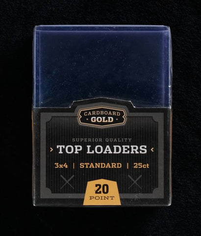 Cardboard Gold Clear Regular Top-Loader 3x4 25ct